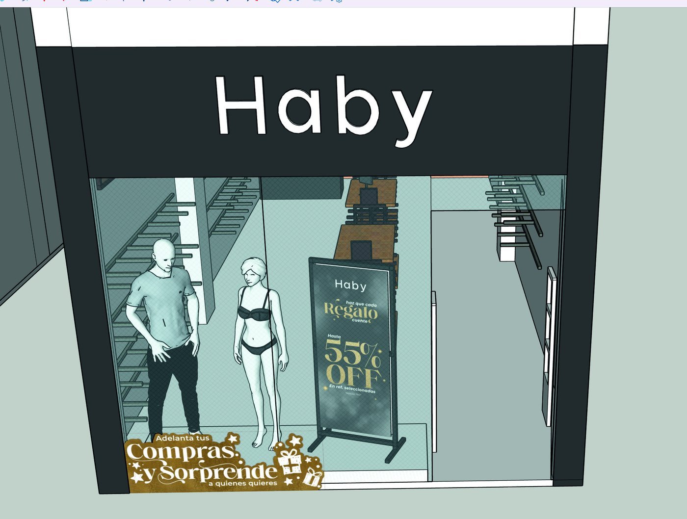 Avisos 3D y Fachada Haby Colombia