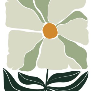 Flor Verde Minimalista